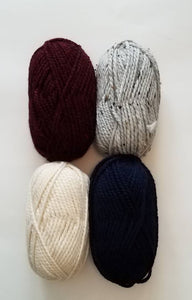 Square Hat Knit Kit, Easy Knit Project, Knitting Subscription Box, Cat Ears Beanie Knit Kit, Double Point Tobaggan Kit