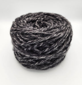 Super Bulky Yarn, Size 6, Black Marble, Acrylic Wool Blend, 6 oz, 171 grams, 106 yards