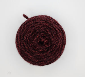 Super Bulky Yarn, Size 6, Burgundy Acrylic Wool Blend, 6 oz, 171 grams, 106 yards