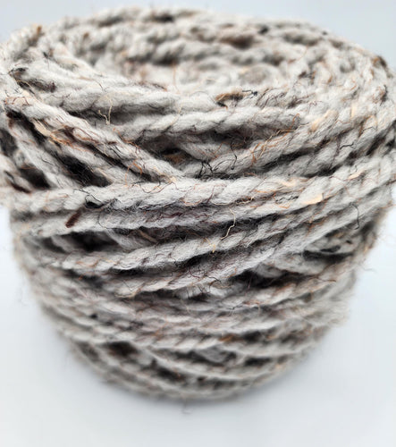 Super Bulky Yarn, Size 6, Gray Marble, Acrylic Wool Blend, 6 oz, 171 grams, 106 yards