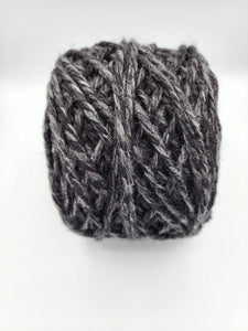 Super Bulky Yarn, Size 6, Black Marble, Acrylic Wool Blend, 6 oz, 171 grams, 106 yards