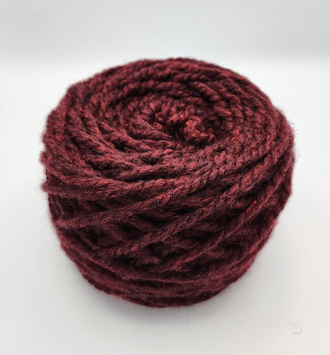 Super Bulky Yarn, Size 6, Burgundy Acrylic Wool Blend, 6 oz, 171 grams, 106 yards