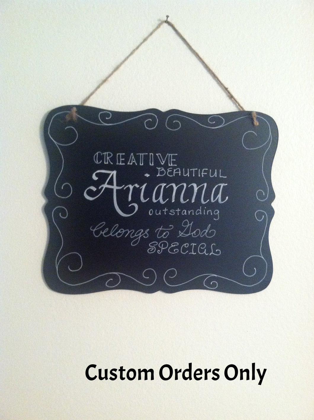 Chalkboard Sign, Personalized Sign, Name Sign, Custom Chalkboard Sign